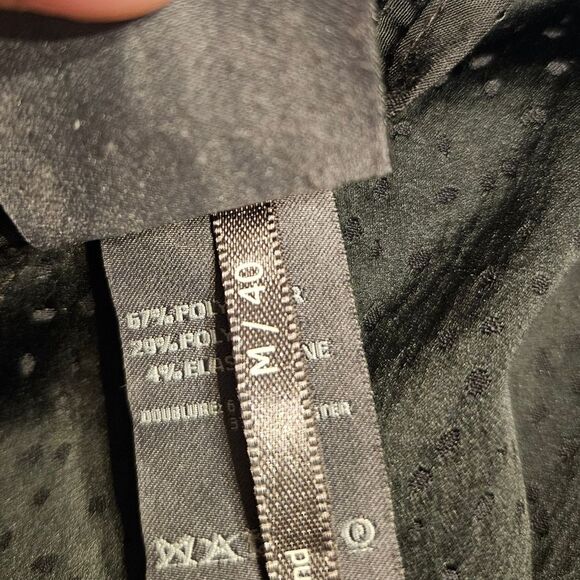 Lilith France Black Textured Dot Straight Leg Dress Pants Women's Medium - Picture 6 of 10